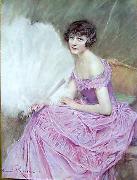 unknow artist Henri Royer Jeune fille France oil painting reproduction